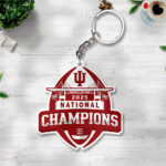 Indiana Hoosiers Football 2025 National Champions Custom Shape 2-sided Keychain – TANTN20472