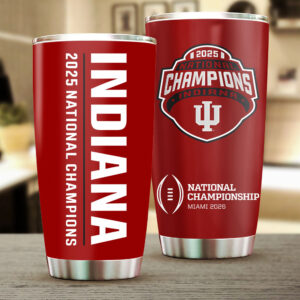 Indiana Hoosiers Football 2025 National Champions Tumbler Cup - TANTN20157