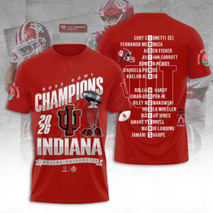 Indiana Hoosiers Football 3D Apparel - TANTN19863