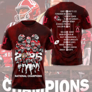 Indiana Hoosiers Football 2025 3D Apparel - TMTHU3386