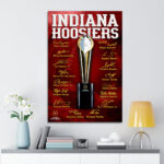 Indiana Hoosiers Football Rectangle Canvas With Inner Frame – TMTHU3677