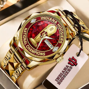 Indiana Hoosiers Football Alloy Luxury Quartz Watch - TMTHU3421
