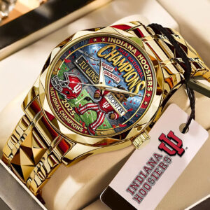 Indiana Hoosiers Football Alloy Luxury Quartz Watch - TMTHU3563