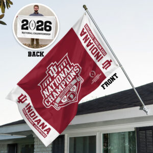 Indiana Hoosiers Football 2025 3D Double-side House Flag - TMTHU3373