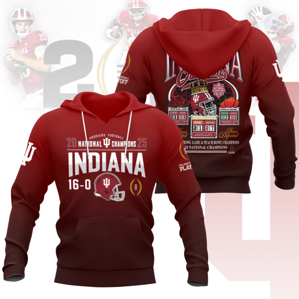Indiana 2025 Football Champions Simple Path Bio-Washed Classic Dad Hat main image 1
