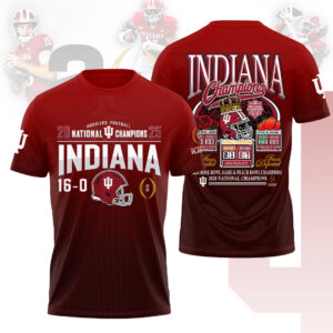 Indiana Hoosiers Football 2025 National Champions 3D Apparel - HOATT15939