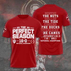 Indiana Hoosiers Football 2025 National Champions 3D Apparel - TANTN20438