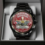 Indiana Hoosiers Football 2025 National Champions Black Stainless Steel Watch – TANTN20533