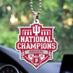 Indiana Hoosiers Football 2025 National Champions Custom shape 2-sided Acrylic Car Ornament – TANTN20436