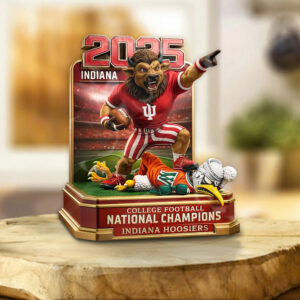 Indiana Hoosiers Football 2025 National Champions Custom Shape Acrylic Plaque - TANTN20537