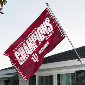 Indiana Hoosiers Football 2025 National Champions 3D Double-side House Flag - TANTN20733