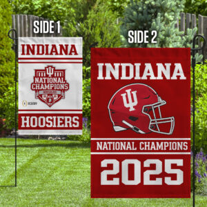 Indiana Hoosiers Football 2025 National Champions Double-side Garden Flag - TANTN20690