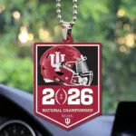 Indiana Hoosiers Football 2026 National Championship Custom shape 2-sided Acrylic Car Ornament – TANTN20128