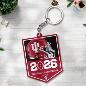 Indiana Hoosiers Football 2026 National Championship Custom Shape 2-sided Keychain - TANTN20129