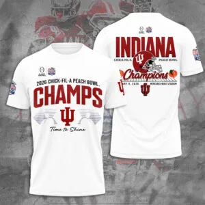 Indiana Hoosiers Football 2026 Peach Bowl Champions 3D Apparel - TANTN20126