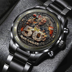 Iron Maiden 50th Anniversary Black Stainless Steel Watch - MAITM14652