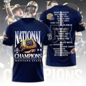 Montana State Bobcats Football 2025 National Champions 3D Apparel - MAITM14389