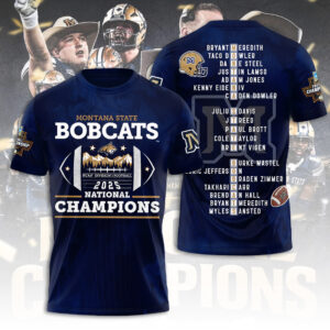 Montana State Bobcats Football 2025 National Champions 3D Apparel - MAITM14489