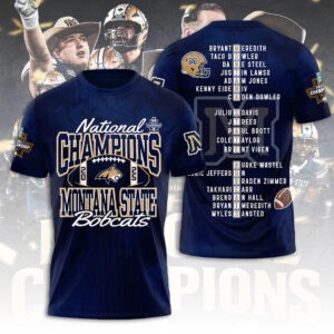 Montana State Bobcats Football 2025 National Champions 3D Apparel - MAITM14490