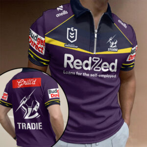 Melbourne Storm 2026 Zip Polo Shirt - TANTN20673