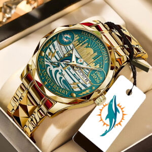 Miami Dolphins 60th Anniversary Alloy Luxury Quartz Watch - MAITM14474