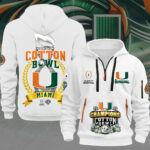 Miami Hurricanes Football Cotton Bowl Champions 2D Quarter Zip Hoodie – MAITM14313