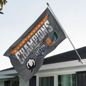 Miami Hurricanes Football Cotton Bowl Champions 3D Double-side House Flag - MAITM14301