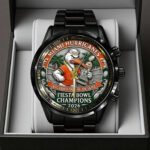 Miami Hurricanes Football 2026 Fiesta Bowl Champions Black Stainless Steel Watch – TANTN20140