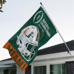 Miami Hurricanes Football 3D Double-side House Flag – TANTN20111