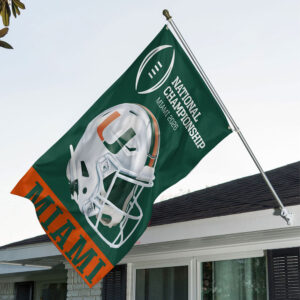 Miami Hurricanes Football 3D Double-side House Flag - TANTN20111