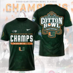 Miami Hurricanes Football 3D Apparel - TMTHU3048