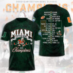 Miami Hurricanes Football Cotton Bowl Champions 3D Apparel – MAITM14306