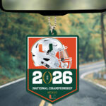 Miami Hurricanes Football Custom shape 2-sided Acrylic Car Ornament – TANTN20109