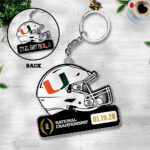 Miami Hurricanes Football 2026 National Championship Custom Shape 2-sided Keychain – TANTN20165