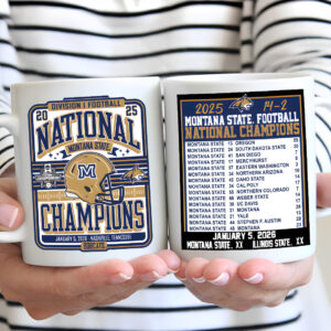 Montana State Bobcats Football 2025 National Champions Ceramic Mug - MAITM14556