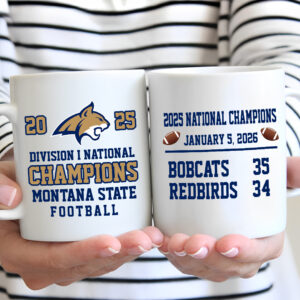 Montana State Bobcats Football 2025 National Champions Ceramic Mug - MAITM14557