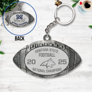 Montana State Bobcats Football 2025 National Champions Custom Shape 2-sided Keychain - MAITM14483