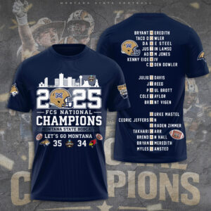 Montana State Bobcats Football 3D Apparel - TANTN20061