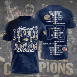 Montana State Bobcats Football 3D Apparel - TANTN20513