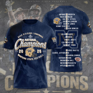 Montana State Bobcats Football 3D Apparel - TANTN20515