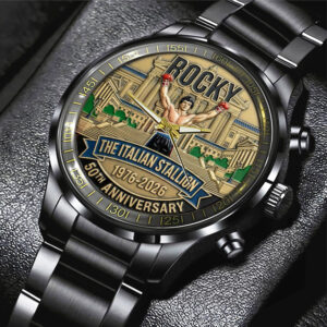 Rocky Balboa 50th Anniversary Black Stainless Steel Watch - NGHIAVT9273
