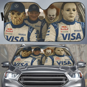 Visa Cash App Racing Bulls x Horror Movies Auto Sun Shade - NGHIAVT9316
