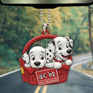 101 Dalmatians 65th Anniversary Custom shape 2-sided Acrylic Car Ornament - NGHIAVT9332