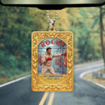 Rocky Balboa 50th Anniversary Custom shape 2-sided Acrylic Car Ornament – NGHIAVT9408