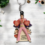 Elvis Presley Custom Shape 2-sided Keychain – NGHIAVT9428