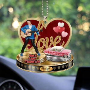Elvis Presley Custom shape 2-sided Acrylic Car Ornament - NGHIAVT9433
