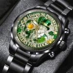 St. Patrick’s Day Black Stainless Steel Watch – NGHIAVT9435