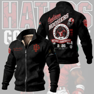 Indiana Hoosiers Football 2025 Thick Knit Fleece Jacket - NGHIAVT9501