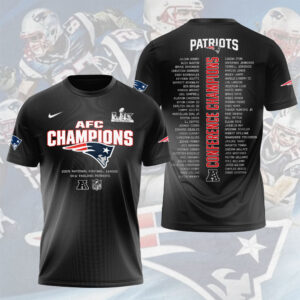 New England Patriots AFC Champions 2026 3D Apparel - NGHIAVT9535