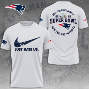 New England Patriots AFC Champions 2026 3D Apparel - NGHIAVT9544